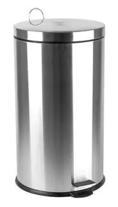 Abfalleimer, Pedal, Metall, 30 l, verchromt